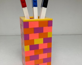 LEGO MOC Pens, pencils and desk organizer by PedroJ