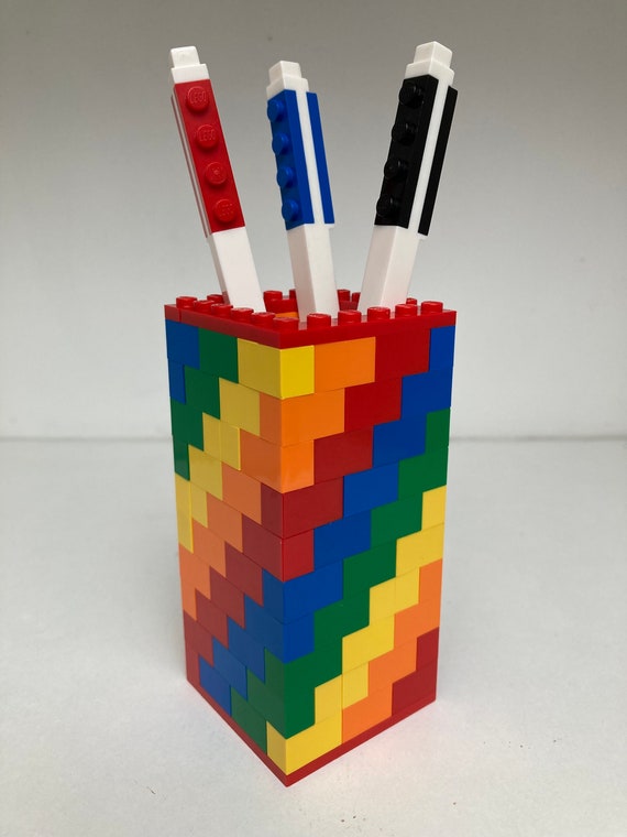 Brick Desk Tidy Pen Holder Pencil Holder Birthday Christmas Gift Stocking Filler Secret Santa Lego Etsy UK