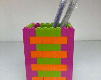 Reclaimed Lego Brick Desk Tidy, Pen & Pencil Holder