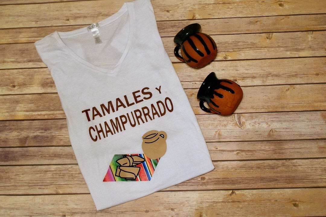 Women's 'tamales Y Champurrado' Vneck Etsy