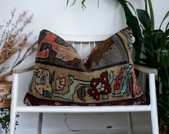 Turkish carpet pillow cover 16x24 inches / 40x60 cm