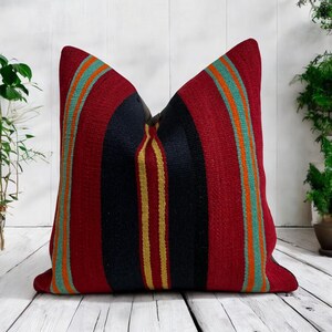 Kilim Pillow Turkish Kilim Pillow Cover Boho Kilim Pillow Cover Kilim Pillow Case Wool Kilim Pillow Cover Kilim Cushion Cover