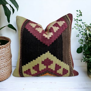 Kilim pillow cover 20x20 inches / 50x50 cm