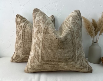 Set of 2 Vintage turkish pillow covers 16x16 inches / 40x40 cm