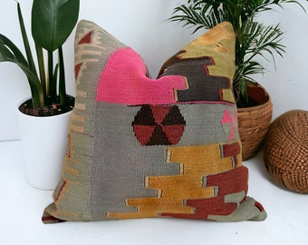 Funda de almohada Kilim 20x20 pulgadas / 50x50 cm