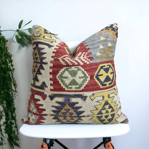 Kilim pillow cover 20x20 inches / 50x50 cm