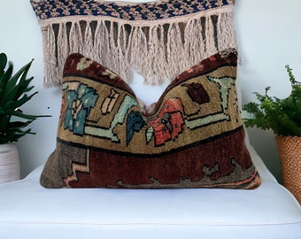 Turkish carpet pillow cover 16x24 inches / 40x60 cm