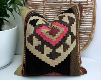 キリム クッション 20 x 20 インチ 50 x 50 cm キリム キセン トルコ