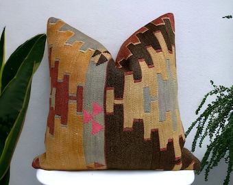 Kilim pillow cover 20x20 inches / 50x50 cm