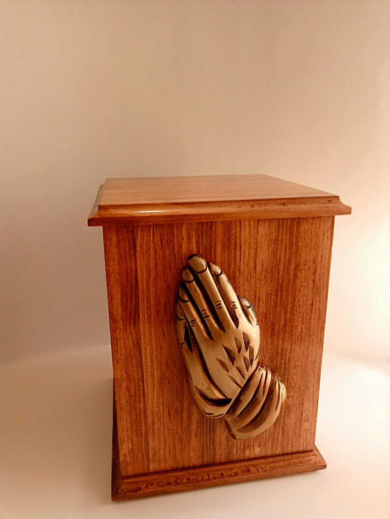 Antique Wooden Urns for Human Ashes Large Sized Praying Etsy Antique Wooden Urns for Human Ashes Large Sized Praying Etsy