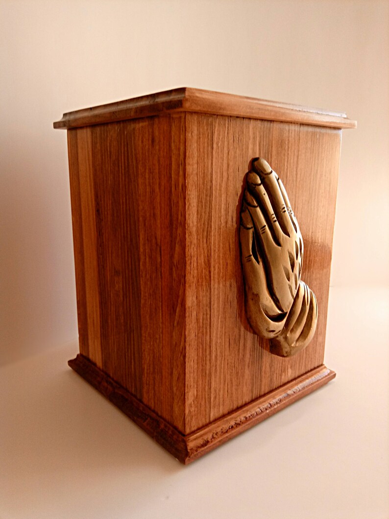 Antique Wooden Urns for Human Ashes Large Sized Praying Etsy