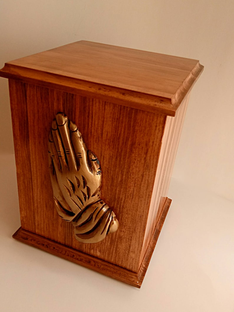 Antique Wooden Urns for Human Ashes Large Sized Praying Etsy Antique Wooden Urns for Human Ashes Large Sized Praying Etsy