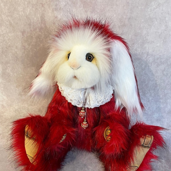 Teddy bunny, handmade rabbit,rabbit teddy, OOAK rabbit, plushie bunny, animal teddy, jointed teddy bear, rabbit, bunny, bunny rabbit