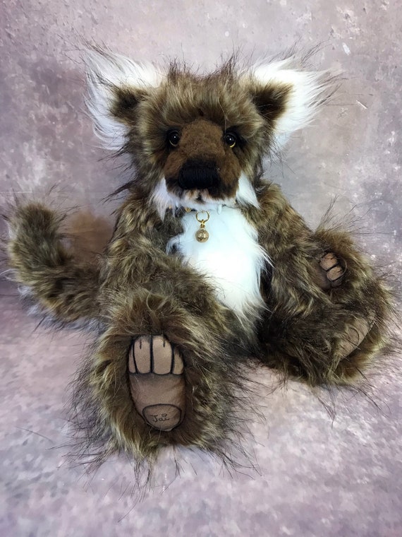 realistic wolf teddy