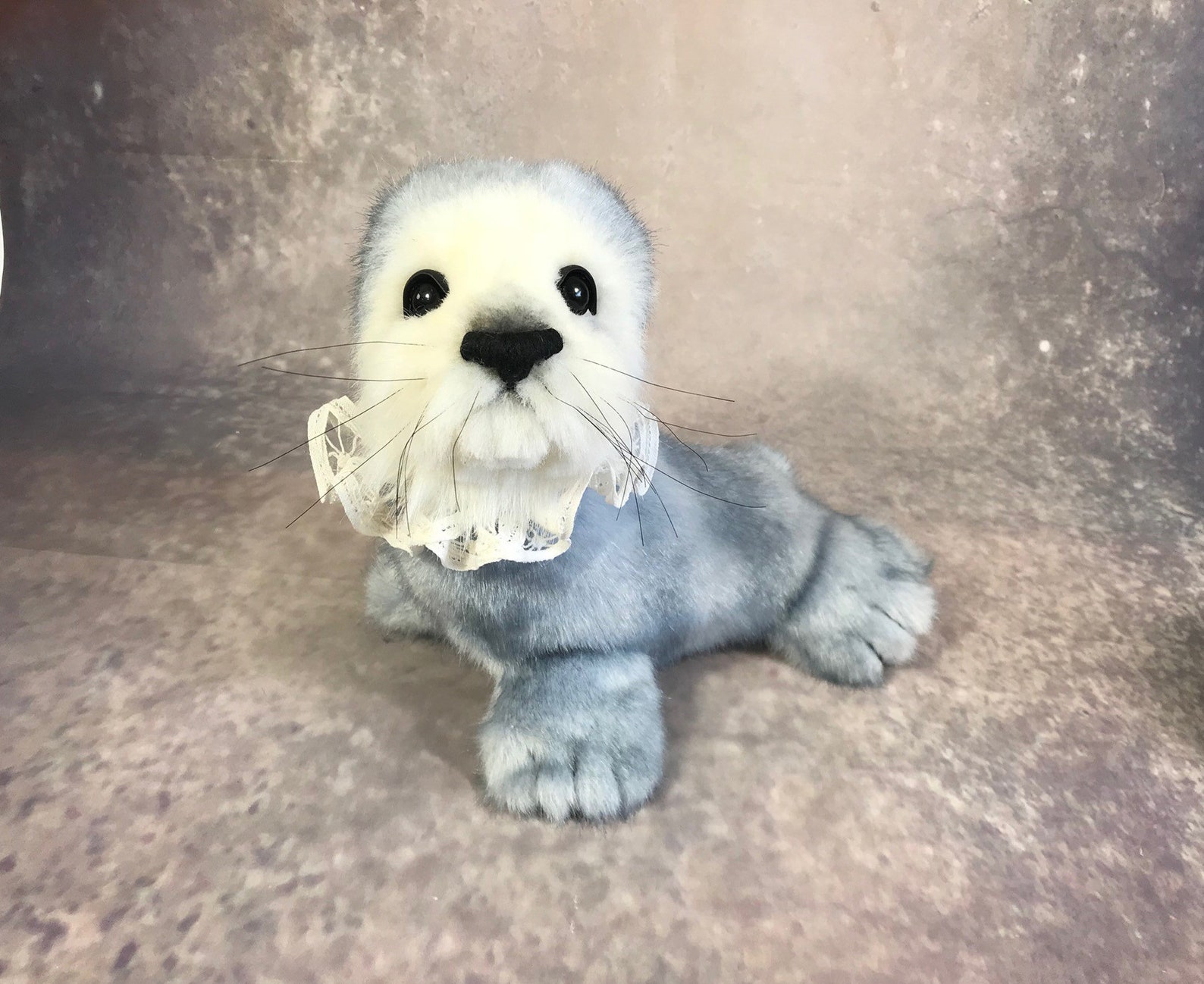 fluffy seal teddy