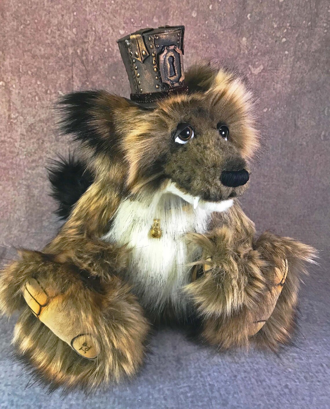 realistic wolf teddy