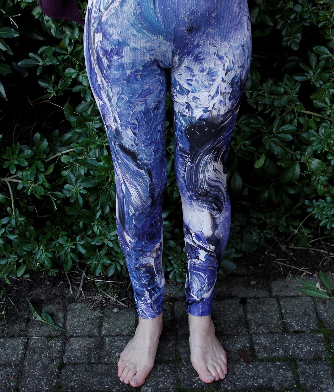 Original ArtPrint Leggings Tonos azules Etsy España