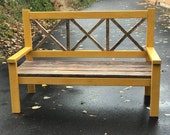 X Outdoor Indoor Bench Rustic Bench Front Porch Bench Entryway Bench