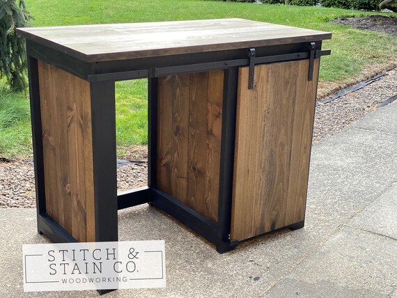 Modern Mini Fridge Console Cabinet Bar Shipping Not Etsy