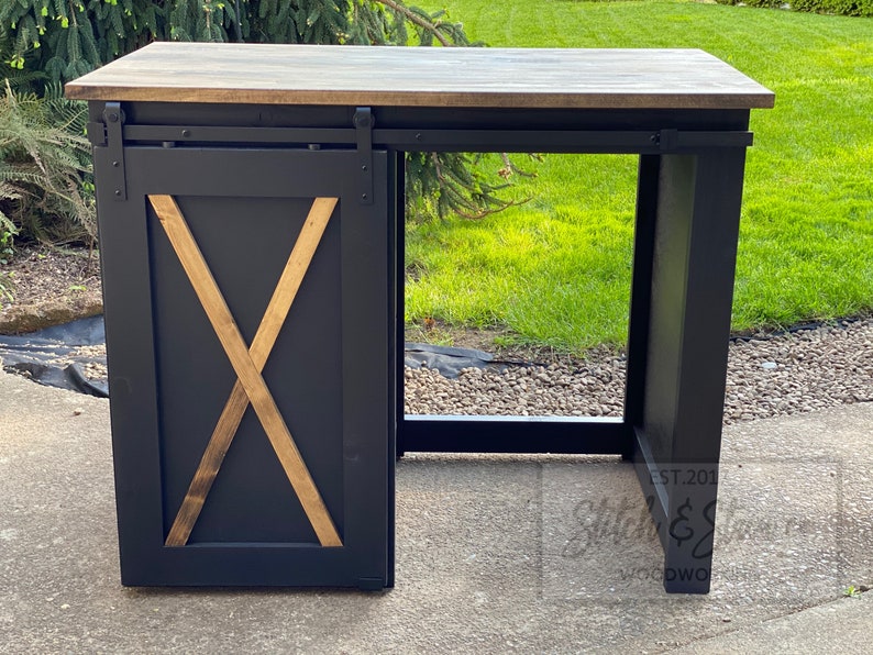 MiniFridge Sliding Door Console/ Mini Bar. Etsy