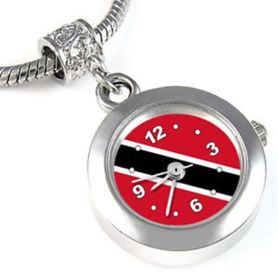 Trinidad And Tobago Flag Real Watch Charm Bead Silver Fits Etsy
