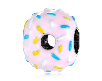GRAPHICS & MORE Cute Donut with Sprinkles Chocolate Icing Italian European Style Bracelet Charm Bead GRAPHICS & MORE Cute Donut with Sprinkles Chocolate Icing Italian European Style Bracelet Charm Bead