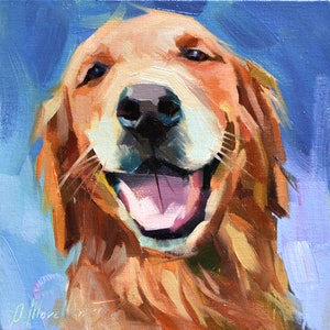 Custom Dog Oil Painting, Custom Pet Portraits, Animal Painting, Original Art