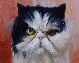 Custom pet portrait, Custom cat painting, Pet portrait, Cat portrait, Custom pet painting, Cat oil portrait, Pet memorial, Pet loss