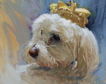 Custom pet portrait, Pet portrait, Dog portrait, Custom pet painting, Custom oil painting, Pet memorial, Dog art, Pet loss