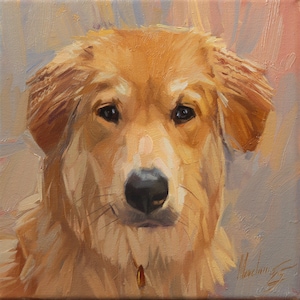 Pet Portrait Commission – Realistic Oil Painting from Photo – Custom Pet Portrait for Dog or Cat lover, Pet Memorial,  Pet Loss, Pet Art