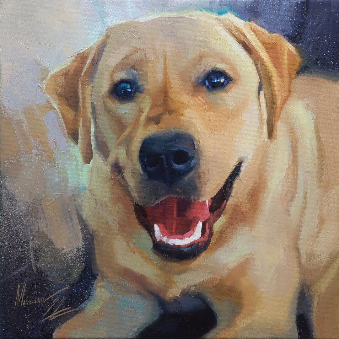 Dog Oil Portrait, Custom Pet Portrait, Pet Oil Painting, Dog Artwork