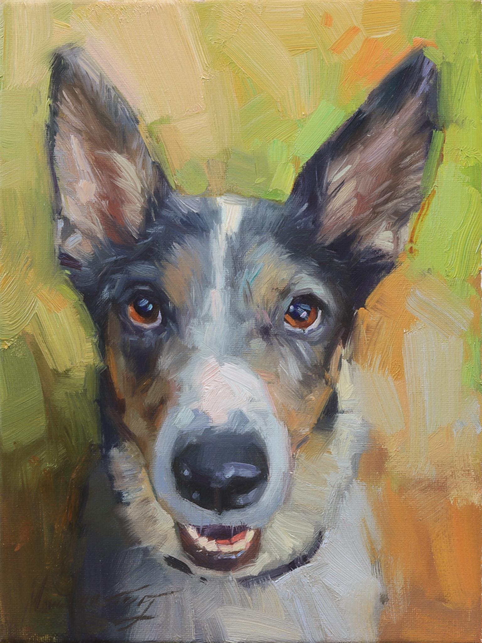 カスタム犬油絵：オリジナルペットメモリアル絵画 - Etsy 日本