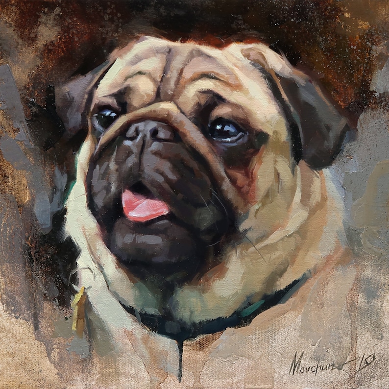 Custom pet portrait, Pet portrait, Oil painting, Dog painting, Dog portrait, Pet portrait painting, Pet portrait custom, Original painting image 6