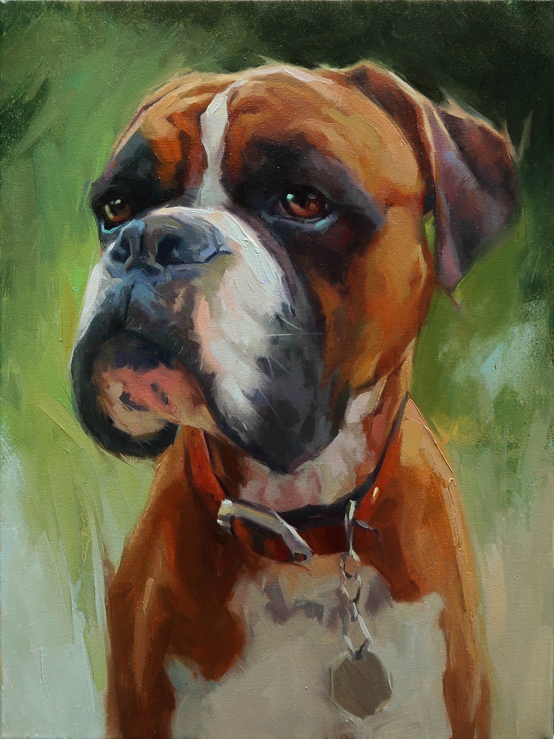 Custom pet portrait, Pet portrait, Oil painting, Dog painting, Dog portrait, Pet portrait painting, Pet portrait custom, Original painting image 5