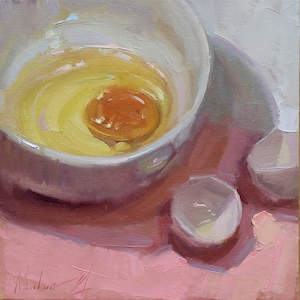 Still life, Food art, Food painting, Kitchen fruit art, Small artwork, Original Art, Dailypainting 8x8 in