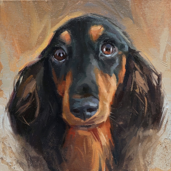 etsy dog portrait painting