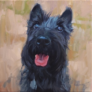 Custom Oil Pet Portrait from Photo – Realistic Dog or Cat Painting on Canvas – Hand-Painted Gift for Pet Owners or Memorial Keepsake