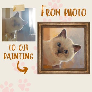 Pet Portrait Commission – Realistic Oil Painting from Photo – Custom Dog or Cat Art for Wall Decor, Gift or Pet Memorial, Pet Loss