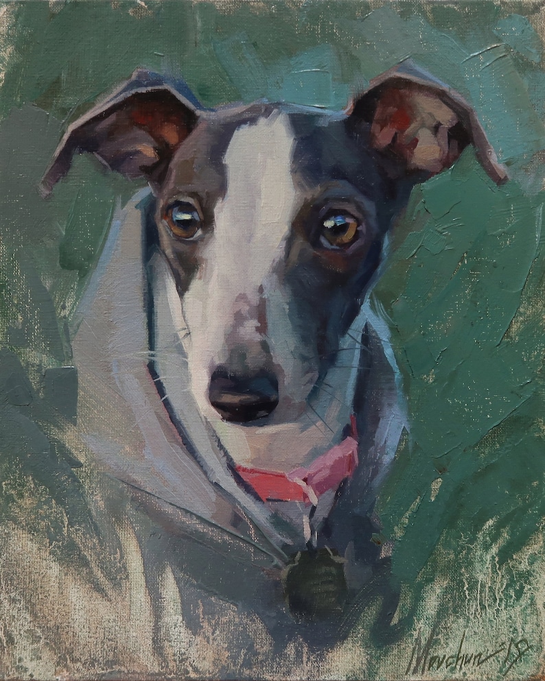 Custom Dog Oil Painting Custom Pet Portraits Custom Dog Etsy