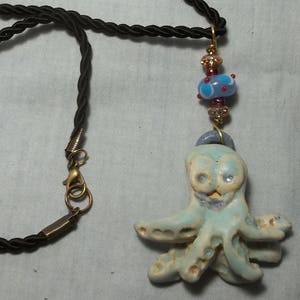 Happy Octopus Ceramic Necklace