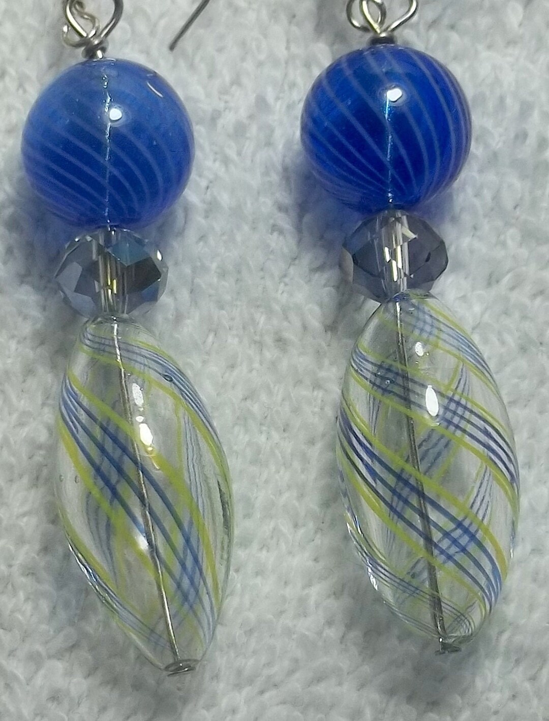 Beautiful Hand Blown Glass Earrings Etsy