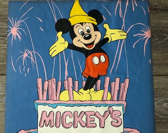 Mickey’s Birthday Party Disneyland Vintage Poster from 1978. Rare!