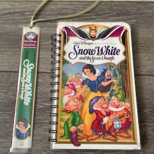 Snow White Disney VHS Upcycled Notebook, Journal, Sketchbook