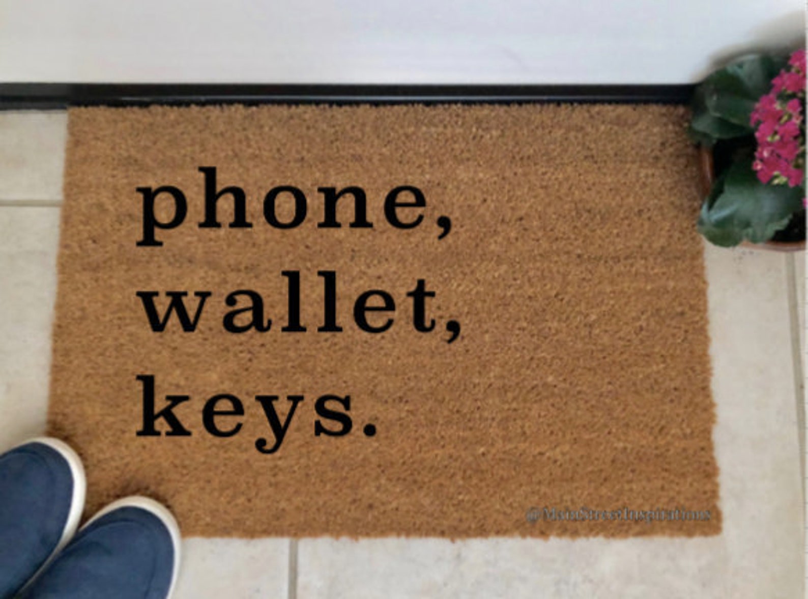 Phone Wallet Keys Doormat Etsy