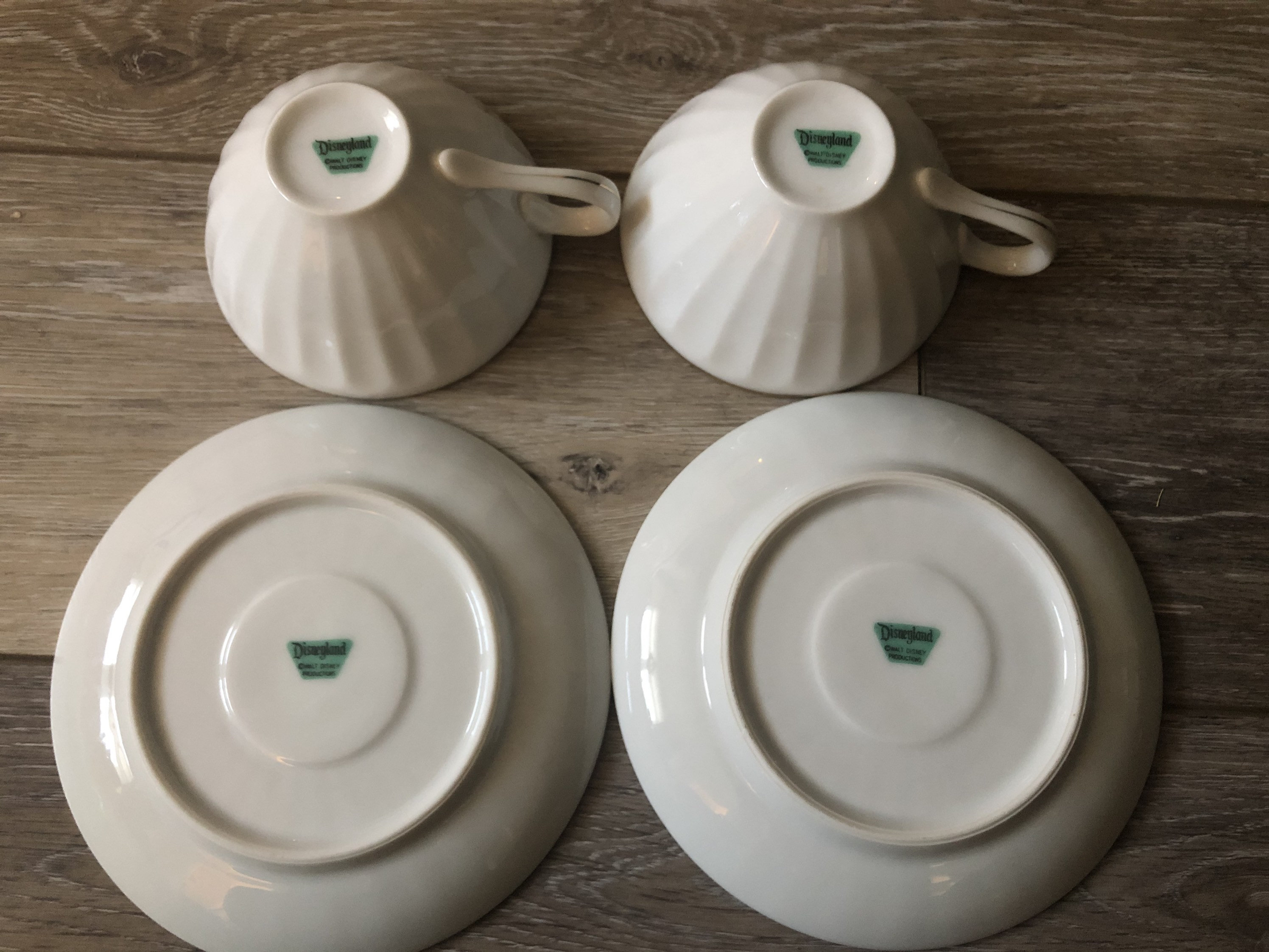 Rare Vintage 1960s Disneyland Tea Cups and Saucers SET OF 2 Etsy