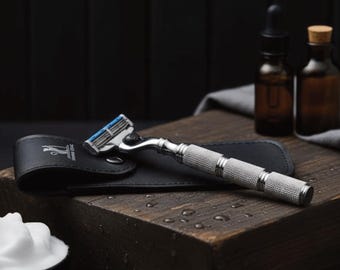 The mighty ally in the battle for a superior shave, the Sword Edge Mach 3 compatible razor - "Revon3"