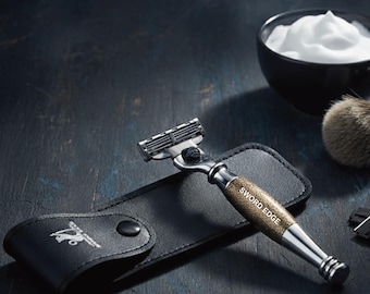 Craft Your Perfect Shave with Sword Edge Mach 3 compatible razor "Skansin" - Available in 6 vibrant colours
