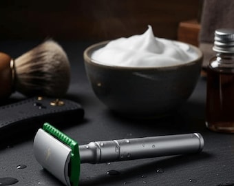 Shave Smarter, Not Harder with Sword Edge double edge safety razor - "Green Leaf"
