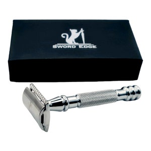 Unlock the secrets to smoother, happier skin with the Sword Edge DE Safety Razor- &quot;Staunton&quot; (Also available with 2 in 1 OC+CC head)
