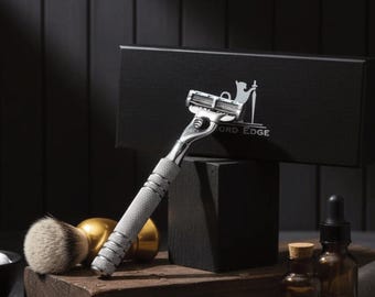 The ultimate shaving nirvana with Sword Edge Mach 3 compatible razor "Revon7"